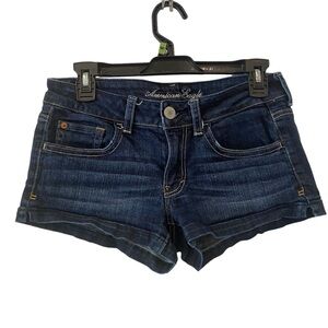 American Eagle stretch low rise denim shorts